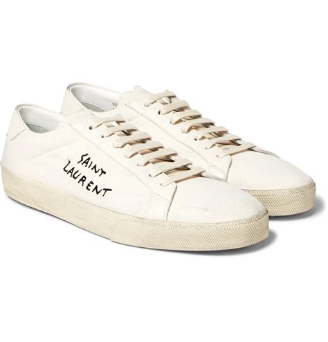 ysl mens white sneaker|yves saint laurent sneakers sale.